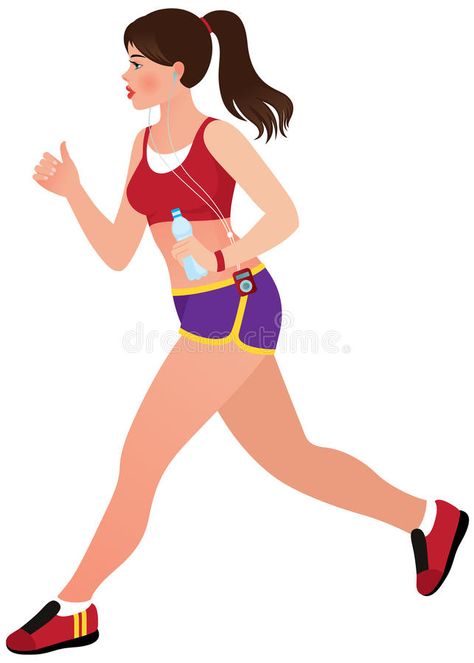 Girl jogging royalty free illustration Jogging Drawing, Athlete Illustration, Woman Athlete, Free Illustration, Stock Photography Free, Art Inspiration Drawing, Free Illustrations, Young Woman, Athletic Women