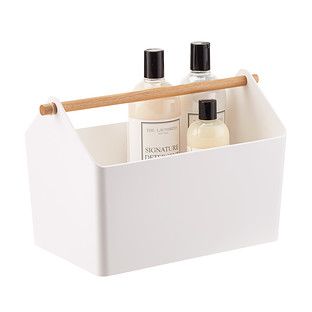 Enjoy free shipping on all purchases over $75 and free in-store pickup on the Favori Storage Caddy at The Container Store. Our charming storage caddy is designed to fit in anywhere you can use a little extra storage. On work counters or the top of a dryer, it's a convenient holder for spray bottles, detergents and other laundry essentials. Use it as a cleaning day caddy to carry brushes and supplies from room to room. Or keep one in the kitchen to serve as a multi-purpose catchall. Its sleek ... Kitchen Sink Organizers, Laundry Renovation, Pantry Space, Sink Organization, Transit Camper, Camping Kitchen, Sink Caddy, Organizing Services, Laundry Essentials