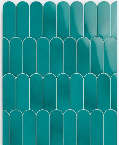 Gloss Teal 3" x 8" x 5/16" | MLW Surfaces Mermaid Restaurant, Teal Tile, Tiles Designs, Tile Texture, Colour Texture, Tile Trends, Cement Tiles, Main Bathroom, Humble Abode