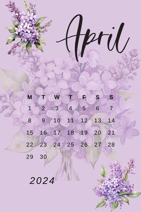 April Calender, 2024 Calendar Printable, Creative Snaps For Snapchat, Seasons In The Sun, April Art, Gold Wallpaper Background, Purple Flowers Wallpaper, Baby Photo Editing, Daisy Wallpaper