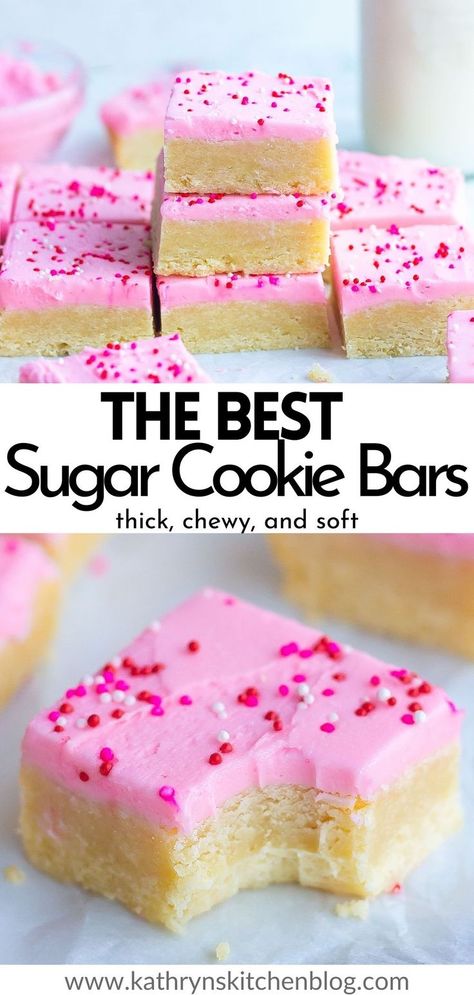 Sugar Cookie Bar Recipe, Best Sugar Cookie, Sugar Cookie Bars, Dessert Bar Recipe, Best Sugar Cookies, Easy Baking Recipes Desserts, Cookie Bar Recipes, Sweet Snacks Recipes, Baked Dessert Recipes