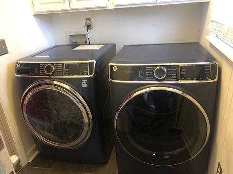 GE Ultravent Washer Model #GFW850SPNRS & GE Dryer Model #GFD85ESPNRS in Sapphire Ge Fresh Vent Washer, Ge Washer And Dryer, Clean Front Loading Washer, Electrolux Washer And Dryer, Washing Machine 25"-26" Wide, Front Load Washer, Laundry Machine, Washer, Washing Machine