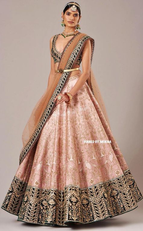 Jj Valaya, Pink Dupatta, Trendy Outfits Indian, Indian Outfits Lehenga, Lehenga Designs Simple, Bridal Lehenga Collection, Velvet Blouse, Choli Designs, Embroidered Lehenga