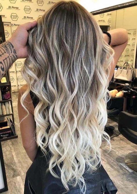 Dramatic Blonde Highlights On Dark Hair, Hair Styls, Blonde Balayage Hair, Balayage Straight, Blond Balayage, Ombre Hair Blonde, Balayage Blonde, Balayage Color, School Hair