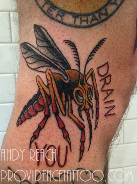 nirvana tattoo by andy reach at providence tattoo  #providencetattoo #andyreach #mosquito #tattoo #nirvana #nirvanatattoo #drainyou #tattooideas #inkspiration #ink #color #traditional #tattooartists Traditional Mosquito Tattoo, Mosquito Tattoo Ideas, Mosquito Tattoo, Providence Tattoo, Nirvana Tattoo, Nova Tattoo, American Traditional Sleeve, Traditional Tattoo Drawings, Blood Tattoo