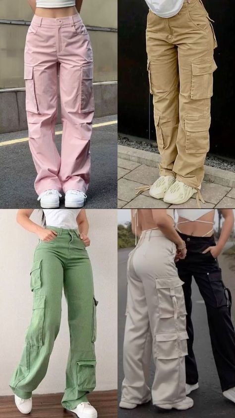 Trending Clothes For Women 2024, Cargo For Women, Cargo Pant Women, Baggy Clothes Outfit Women Streetwear, Casual Cargo Pants Outfit Women, Cargo Pants Style Women, Trending Clothes 2024, Cargo Outfit Women, Trending Outfits 2024