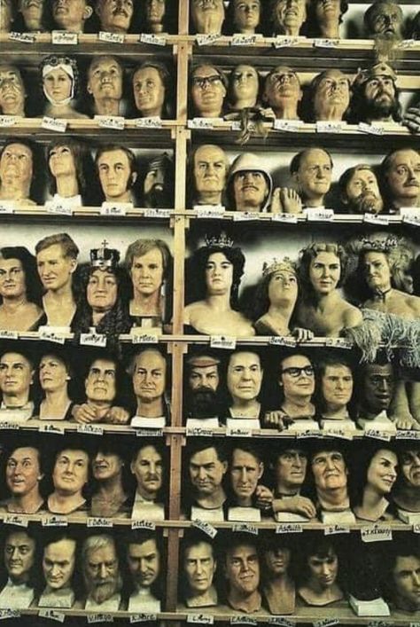 Museum Storage, Collage Elements, Stand Neck, Wax Museum, Madame Tussauds, Nat Geo, Head Of State, Many Faces, Vintage Printables