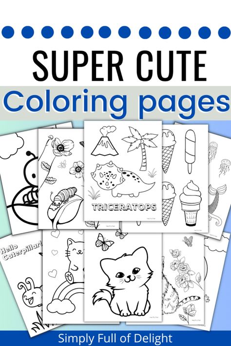 Cute Coloring Pictures, Cute Coloring Sheets, Kids Colouring Printables, Cute Coloring Pages For Kids, Free Coloring Pictures, Coloring Games For Kids, Spring Preschool Activities, Coloring Pictures For Kids, Toddler Pictures