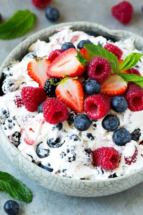 Berry Cheesecake Salad Recipe | Fruit Salad | Berry Fruit Salad | Cheesecake Salad #salad #cheesecake #fruit #berries #sidedish #dessert #dinneratthezoo Cheesecake Salad Recipe, Berry Cheesecake Salad, Cheesecake Salad, Berry Fruit Salad, Berry Shortcake, Salad Cake, Berry Cheesecake, Best Cheesecake, Fruit Salad Recipes