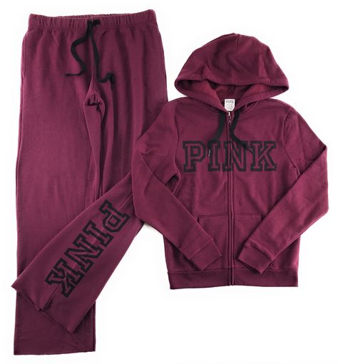 Sweat Pants And Hoodie Outfit, Vs Pink Sweatpants, Victoria Secret Outfits, Pink Sweatpants, Hoodie And Sweatpants, Jogging Suit, Pink Vs, Popular Outfits, Sweatpants Set