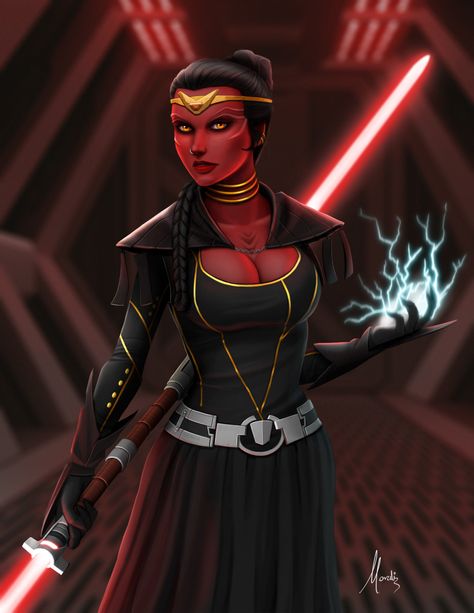 Sith Pureblood, Mauricio Morali on ArtStation at https://www.artstation.com/artwork/Dengo Drawing Star Wars, Sith Pureblood, Star Wars Stuff, Female Sith, Star Wars Sith Lords, Star Wars Species, Star Wars Sith, Star Wars The Old, Custom Character