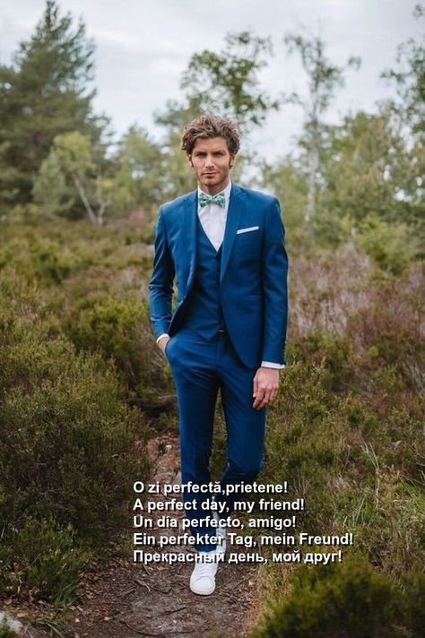 Free Online Image Editor Suit And Bow Tie, Blue Groomsmen, Men Suits Wedding, Suits And Sneakers, Men's Business Outfits, Outfit 2020, Blue Suit Men, Wedding Outfit Men, Wedding Suits Groom