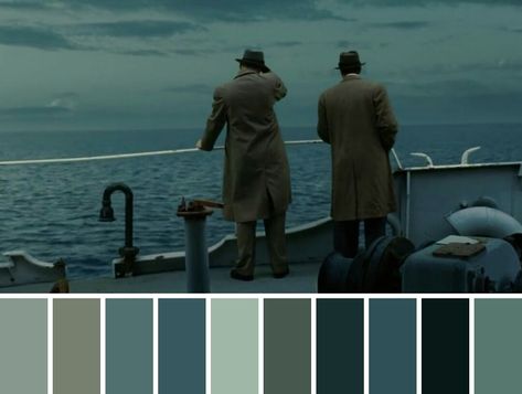 movie & film cinematography color palette Shutter Island Color Palette, Film Palette Color Schemes, Forest Palette Color, Cinematic Colour Palette, Film Colour Palette, Cinematography Color Palette, Cenimatic Color Platte, Movies Color Palette, Colour Grading Film