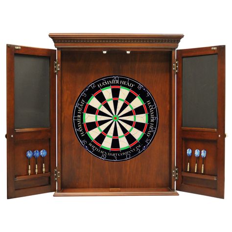 Dart Board Ideas, Dartboard Cabinet Diy, Dartboard Setup, Best Darts, Dartboard Cabinet, Dart Board Cabinet, Dart Accessories, Pine Cabinets, Cabinet Plans