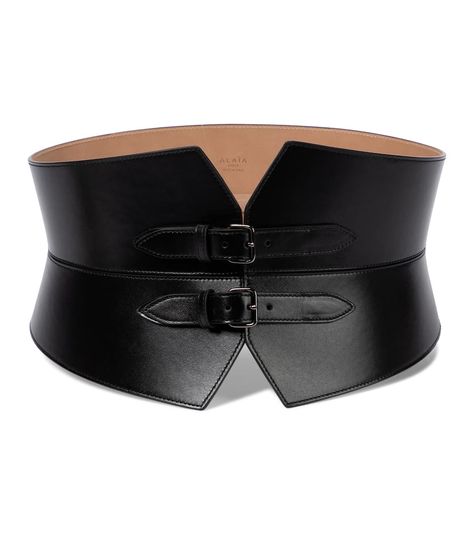 Alaïa - Leather corset belt | Mytheresa Black Corset Belt, Black Leather Corset, Leather Corset Belt, Wide Leather Belt, Corset Belt, Leather Corset, Wide Straps, Accessories Unique, Waist Belt