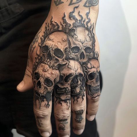 Artful Hand Tattoo Men Tattoo Sketches Skull Finger Tattoos For Men, Hand Tattoos For Men Ideas Design, Hand And Finger Tattoos Men, Top Of Hand Tattoos Men, Pirate Hand Tattoo, Man Hand Tattoo, Men’s Hand Tattoos, Cool Hand Tattoos For Men, Dark Hand Tattoos