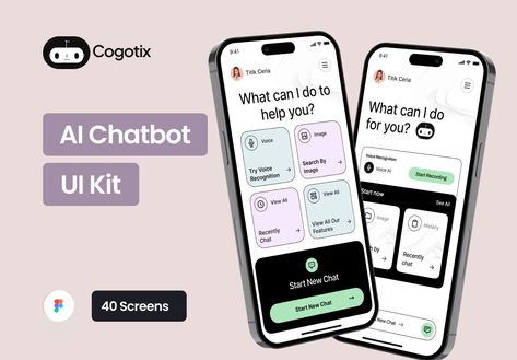 #ai #chatbot #mobileapp #mobiledesign #uikit #ui #ux #uidesign #uxdesign Chatbot Design, Design Project Ideas, App Design Layout, Voice Recognition, 3d Product, Ui Elements, Customer Engagement, Mobile App Design, Creative Ads