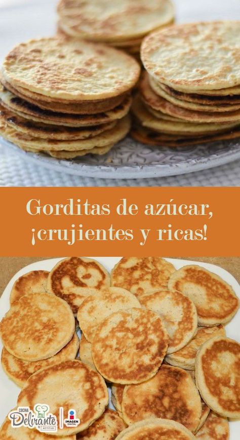 Prepara gorditas de azúcar, ¡súper crujientes y ricas! | CocinaDelirante Gorditas Recipe Mexican, Gorditas Recipe, Cherry Recipes Dessert, Mexican Sweet Breads, Mexican Bread, Mexican Dessert Recipes, Mexican Dessert, Hispanic Food, Mexican Food Recipes Authentic