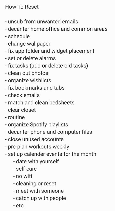 How to reset Weekly Reset, Productive Things To Do, Get My Life Together, Journal Writing Prompts, Bettering Myself, Self Discipline, Self Care Activities, Self Motivation, Self Care Routine