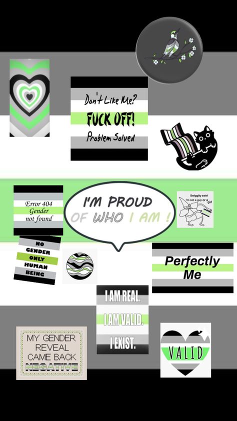 Agender wallpaper 🖤🩶🤍💚🤍🩶🖤 Agender Wallpaper, Agender Aesthetic, Lgbtq Quotes, Lgbt Pride, Pride Flags, Your Aesthetic, Connect With People, Creative Energy, Mood Board