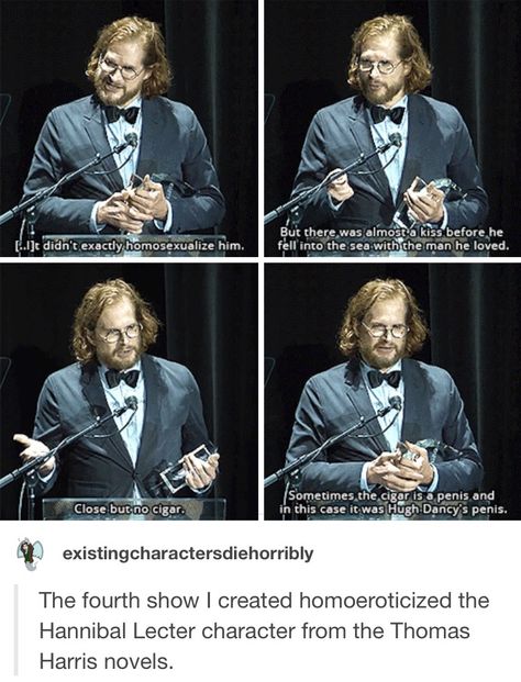 Bryan Fuller telling it like it is.>>Bryan Fuller is all i aspire to be when I make movies not shows Bryan Fuller Hannigram, Hannibal Cast, Hannibal Funny, Hannibal Tv Show, Hannibal Tv Series, Bryan Fuller, Hannibal Series, Absolute Power, Nbc Hannibal