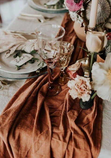 Burnt Orange Wedding Decor, Orange Wedding Decor, Desert Inspired Wedding, Orange Wedding Decorations, Burnt Orange Wedding, Burnt Orange Weddings, Napkins Wedding, Baby Shower Decoration, Orange Wedding