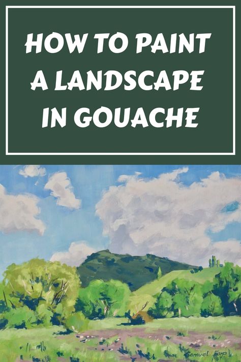 Unlock the secrets of gouache: Paint breathtaking landscapes with our easy-to-follow guide. Perfect for all skill levels Gouache Painting Tutorial Step By Step, Gouache Tutorial Step By Step, Gouache Painting Landscapes, Easy Landscape Painting For Beginners, Gouache Landscapes, Gouache Painting Tutorial, Desert Sunset Art, Gouache Landscape Painting, Gouache Painting Techniques