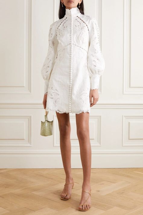 Zimmerman Dress, Zimmermann Dress, Linen Mini Dress, Dress Linen, Mini Robes, Guipure Lace, Chan Luu, White Short, Linen Dresses