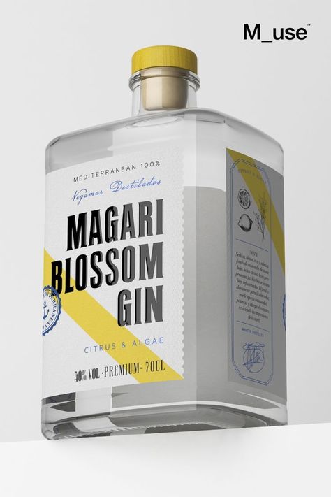 Vegamar Bodega’s newest product, Magari Blossom Gin, reflects both the spirit of Gin and the country in which it's made - Spain. The brand collaborated with Barcelona based Bulldog Studio to develop a visual story to capture the attention of gin lovers on shelves. #designfrombarcelona #graphicdesigncommunity #graphicdesign #packaging #art #gin #gintonic #spirit #spirits #designeverywhere #labeldesign #branding #packagingdesign #luxurypackagin #ADmuse #studiobulldog Alcohol Packaging, Gin Bar, Visual Story, Graphic Design Collection, Gin Lovers, Gin Bottles, Premium Packaging, Beverage Packaging, Negroni