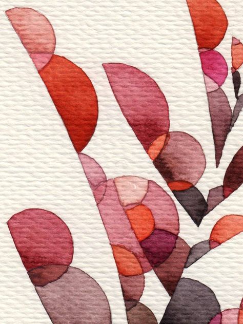 Cherry Blossom Painting by Ebru Acar Taralp | Saatchi Art Modern Watercolor Art, Blossom Painting, Cherry Blossom Painting, Watercolor Pencil, Watercolour Inspiration, Geometric Painting, Expressionism Art, Abstract Expressionism Art, Pencil On Paper