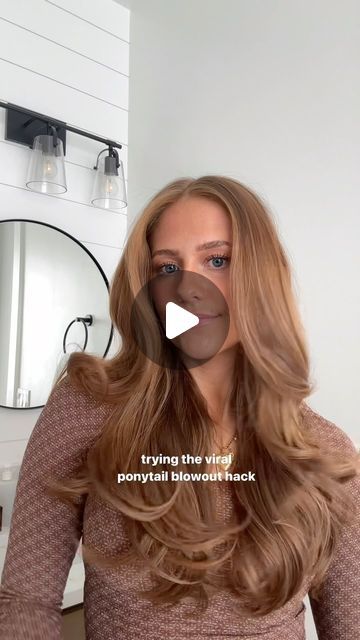 Sydnie Green on Instagram: "the best way to do a blowout 

#hairhack #blowoutstyles #ponytailblowout #hairtutorial #copperhairgoals" A Blowout, Copper Hair, Hair Hacks, Hair Tutorial, Green, On Instagram, Instagram