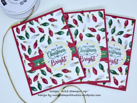 Candle Boxes, Christmas Cards 2018, All Is Bright, Simple Christmas Cards, Christmas Flyer, Making Spirits Bright, Stampin Up Christmas Cards, Stampin Up Catalog, Paper Making