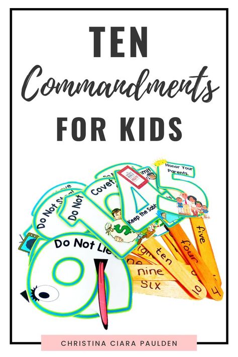 Your children will love this Ten Commandments of the bible activities. It's a fun, cute and an illustration way for teachers to help their kids memorize the 10 commandments. This isn’t just for preschoolers and kindergartens; it works great for all ages. Use these craft picture sticks to explain God's instructions to Moses. This activity also includes printables for a card matching game. Perfect for families, Sunday schools, classrooms & teachers with small spaces. Grab yours today! #biblefun 10 Commandments Craft Printables, 10 Commandments For Kids, 10 Commandments Craft, Ten Commandments Craft, Kids Ministry Lessons, Old Testament Bible, Preschool Bible Lessons, The 10 Commandments, Love Of Learning