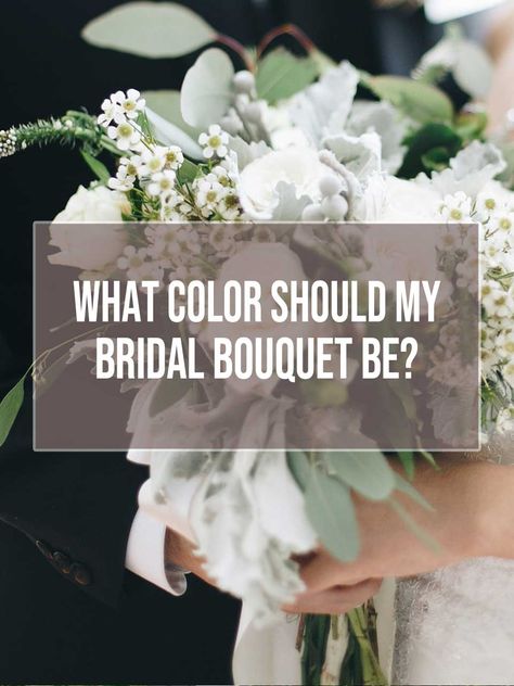 Color Sets The Tone For A Wedding, But Should You Add It Into Your Bridal Bouquet? Get Our Thoughts Here. Cool Tone Wedding Bouquet, Cool Tone Wedding, Colorful Wedding Bouquet, Colorful Wedding Flowers, Solo Photo, White Bridal Bouquet, Spring Pastels, White Gardens, White Bouquet