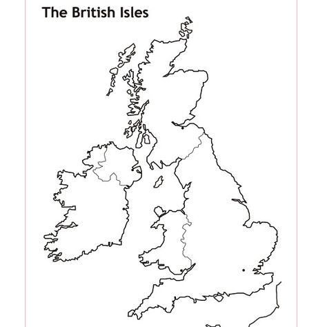 blank outline map of British Isles Uk Outline, British Isles Map, Speaking Activities English, Map Of Great Britain, Map Of Britain, Beginning Sounds Worksheets, Map Outline, Geography Map, Map Skills