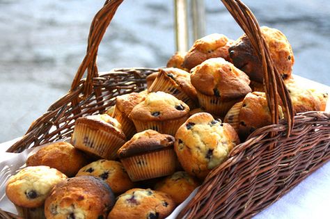 Muffin Basket, Basket Of Muffins, Saskatoon Muffins Recipes, Canadian Bacon English Muffin, Saskatoon Berry Muffins, Saskatoon Recipes, Mimi’s Cafe Bran Muffins, Blueberry Muffins Food Photography, Canadian Cuisine