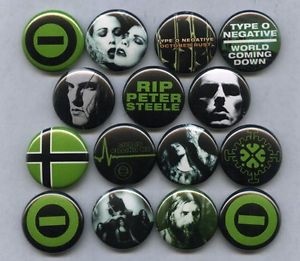 Type O buttons - the Black No. 1 one is my fave Kisses Shirt, Mayhem Band, Peter Steele, Type O Negative, Battle Jacket, Muse Art, Diy Pins, Cool Items, Need This