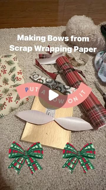 Never_Done_DIY on Instagram: "Getting creative this holiday season by repurposing leftover wrapping paper into beautiful homemade bows! 🎁🌟 Reduce waste and add a personal touch to your gifts. #DIYBowMaking #UpcycledWrappingPaper #HandmadeGifts #never.done.diy #never_done_diy" How To Make A Bow From Leftover Wrapping Paper, What To Do With Left Over Christmas Wrapping Paper, Bow From Wrapping Paper, Leftover Wrapping Paper, Paper Bows Diy, Bows For Presents, Homemade Bows, Upcycled Gifts, Homemade Christmas Decorations