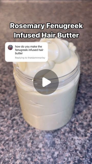 How To Make Hair Butter, Hair Butters For Natural Hair, Diy Hair Butter, Hair Cream For Natural Hair, Diy Hair Cream, Fenugreek For Hair Growth, Natural Hair Recipes, Fenugreek For Hair, Hair Growth Cream