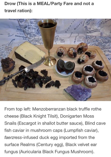 Artemis Entreri, Century Egg, Geek Food, Forgotten Realms, Stuffed Mushroom Caps, Black Truffle, Role Playing Game, D&d Dungeons And Dragons, Butter Sauce