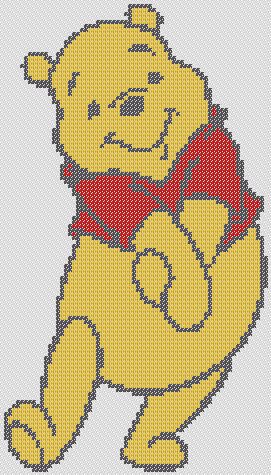 Winnie The Pooh Cross Stitch, Pooh Cross Stitch, Winnie The Pooh Blanket, Free Cross Stitch Charts, Intarsia Knitting, Kids Knitting Patterns, Disney Cross Stitch Patterns, Stitch Flowers, Tapestry Crochet Patterns