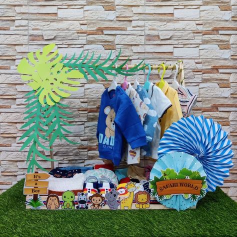 Baby hampers Baby Boy Hamper Ideas, Jungle Theme Gift Hampers, Jungle Theme Hamper, Newborn Baby Gift Hamper, Newborn Hamper, Elephant Hamper, Baby Boy Hamper, Baby Hamper, Diy Gift Baskets