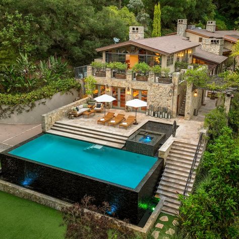 Jennifer Lopez Sells French Country-Style Bel Air Mansion for $34 Million | Architectural Digest Mid Century Cabin, House In Beverly Hills, Bel Air Mansion, Manhattan Penthouse, Paneled Library, East Coast Style, Just Sold, Guest Cottage, French Country Style