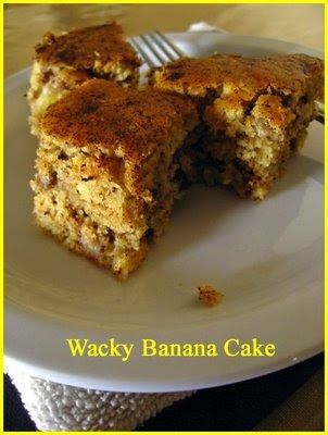 There are some blogs I follow because I know their tried and tested recipes will come to my rescue each time I'm facing a dilemma as to what to cook! Then th... Banana Crazy Cake Recipe, Banana Wacky Cake, Australian Meals, Wacky Cakes, Crazy Cake Recipes, Wacky Cake Recipe, Wacky Cake, Crazy Cake, Cake Delicious