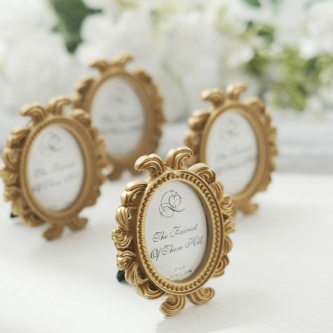 Vintage Wedding Party Favors, Creative Place Cards Wedding, Party Photo Frame, 4 Picture Frame, Mini Photo Frames, Vintage Wedding Party, Oval Picture Frames, Ornament Drawing, Baroque Design