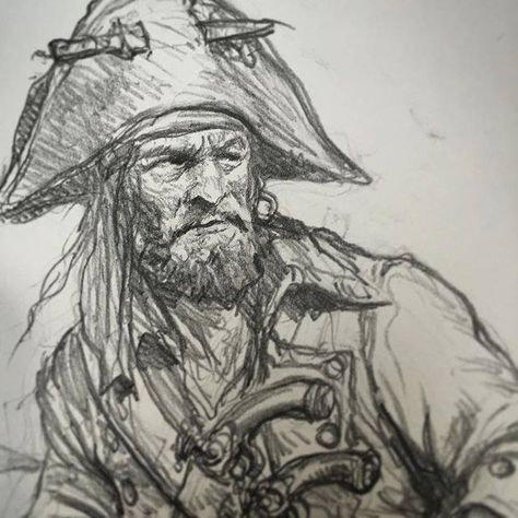 Pirate Ship Drawing, Famous Drawing, Pirate Art, Beautiful Sketches, Ship Drawing, Arte Sketchbook, Sketchbook Inspiration, Character Sketch, Portrait Drawing