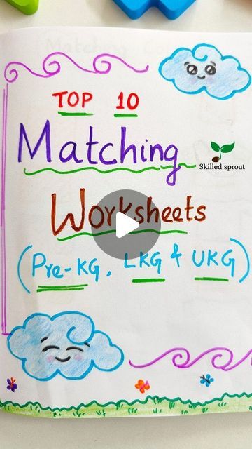 SkilledSprout || Parenting and Homeschooling on Instagram: "Top 10 Matching activity worksheets ideas for nursery kids   #prekg #lkg #ukg #nursery #preschool #logicalthinking #worksheetforkids #education #trendingreels #kidseducation #educateandinspire" Worksheet For 3 Year Kid, Nursery Activities Ideas, Ukg Activity Ideas, Activities For Ukg Kids, Lkg Worksheets Hindi, Lkg Activity Ideas, Ukg Worksheets Activities, Pre Primary Activities, Lkg Worksheets Activities