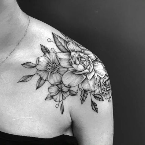 Gardenia Flower Tattoo, Gardenia Tattoo, Flower Tattoos For Women, Dahlia Tattoo, Flower Tattoo Stencils, Done With Love, Gardenia Flower, Cross Tattoos For Women, Lily Tattoo