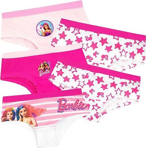 Official Barbie Merchandise: This awesome set of 5 girls knickers feature Barbie and her fabulous friends. It’s must-have daywear for barbie fans! Variety of Designs: Each pair is adorned with a mix of Barbie and friends, plus pretty motifs of stars and the iconic Barbie logo. It's a magical assortment that's as charming as your little fashionista! Barbie And Her Sisters, Barbie Kids, Barbie Gifts, Birthday Presents For Girls, Barbie Logo, Stylish Pants, Pink Kids, Barbie Movies, Kids Outfits Girls