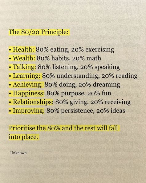 80 20 Principle, Integrative Nutrition Health Coach, Business Books Worth Reading, Integrative Nutrition, Happier Life, Business Books, Daily Inspiration Quotes, Reminder Quotes, Inspiration Quotes